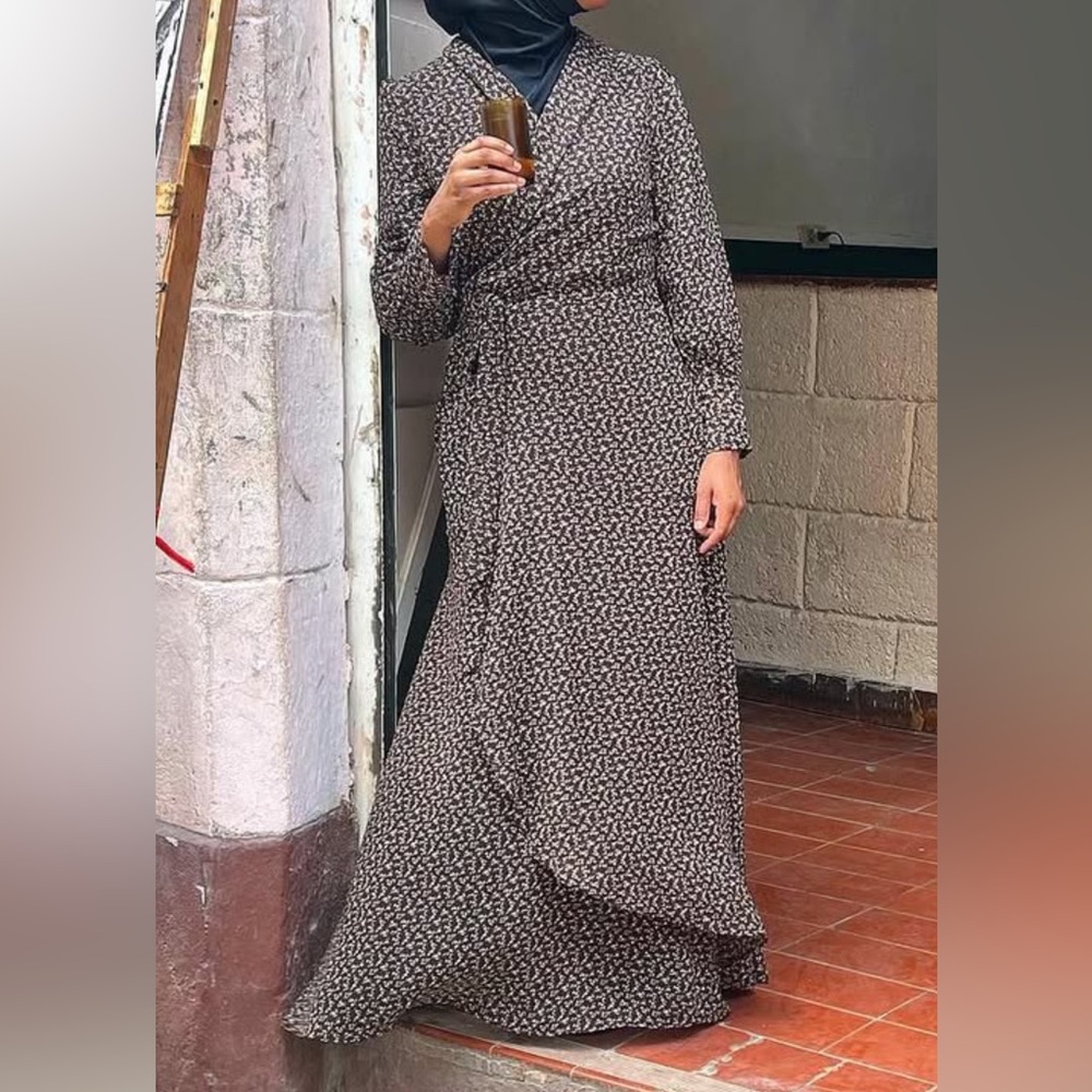 Veiled Collection brown floral dress